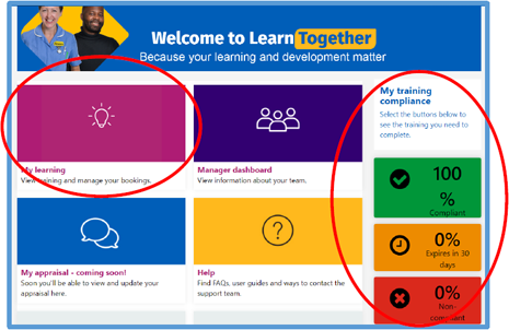 Screenshot of the LearnTogether home page