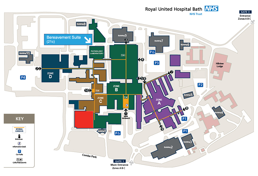 Royal United Hospitals Bath | Maps RUH Bath