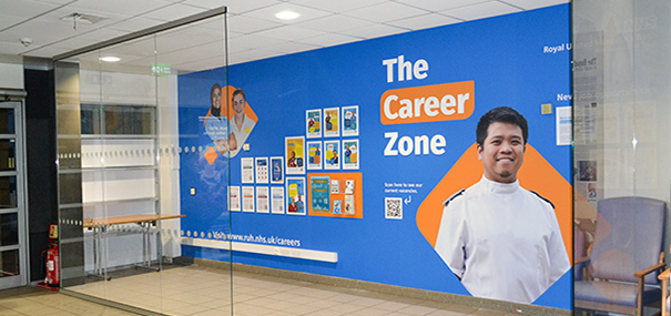 The Careers Zone booth in the RUH Atrium