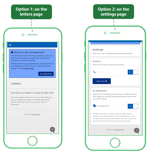 Graphic showing how to set your print preferences on the portal